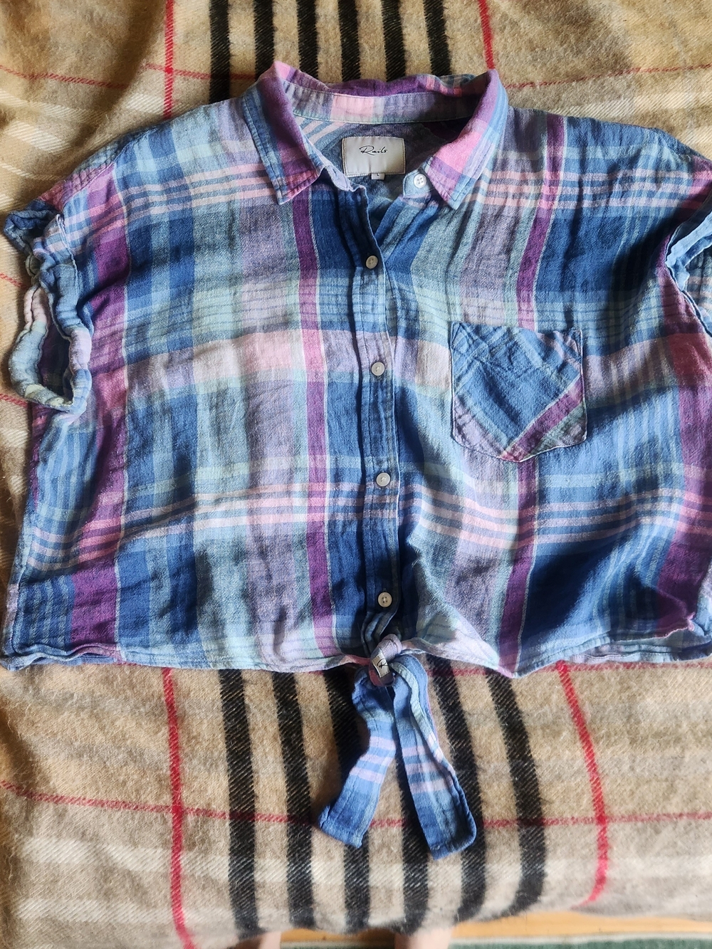 Rails Semi-crop Top Size Large